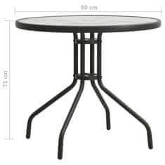 Greatstore antracitszürke acél bisztróasztal Ø70 cm