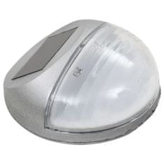 shumee 12 db kerek ezüstszínű kültéri napelemes LED falilámpa