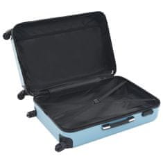 Vidaxl 3 db kék keményfalú ABS gurulós bőrönd 91889