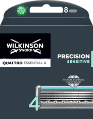 Wilkinson Sword Quattro Essential Precision Sensitive tartalék borotvafej, 8 db