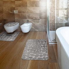 SATIS Három univerzális fürdőszobai szőnyeg szürke kőből álló készlet