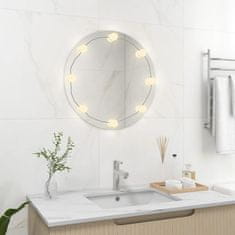 Greatstore kör alakú fali tükör LED-világítással