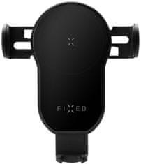 FIXED Automatikus autós telefontartó gyors vezeték nélküli töltéssel szélvédőre vagy műszerfalra, 15W, fekete, FIXMAT-XL-BK