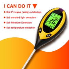 Cool Mango 4 az 1-ben Talajteszter (talaj pH érték, nedvességmérés, fényviszonyok és talajhőmérséklet mérés) - Soiltesty