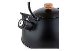 RAMIZ Vintage 2,5 literes rozsdamentes acél teafőző fekete színben