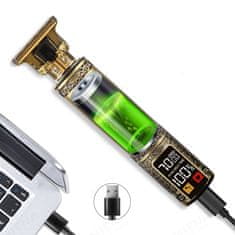 IZMAEL Dragon elektromos hajnyíró gép USB töltővel-VilágosBarna