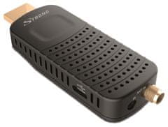STRONG DVB-T/T2 tuner HDMI stick SRT 82/ Full HD/ H.265/HEVC/ külső antenna/ EPG/ PVR/ HDMI/ USB/ micro USB/ IR/ fekete
