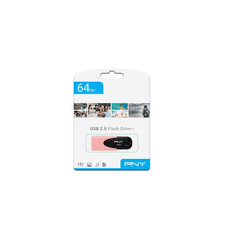 PNY Pen Drive 64GB Attaché 4 Pastel USB2.0 korall (FD64GATT4PAS1KL-EF) (FD64GATT4PAS1KL-EF)