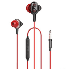 Uiisii DT800 mikrofonos fülhallgató piros (MG-USDT800-03) (MG-USDT800-03)