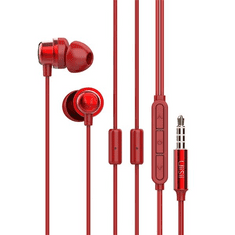 Uiisii K8 mikrofonos fülhallgató piros (MG-USK8-03) (MG-USK8-03)
