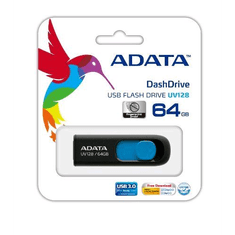 A-Data Pen Drive 64GB UV128 fekete-kék USB3.0 (AUV128-64G-RBE) (AUV128-64G-RBE)