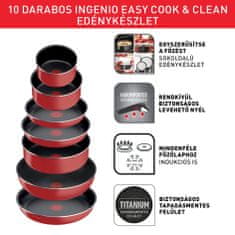 TEFAL 10db-os Ingenio Easy Cook & Clean főzőedény készlet L1529402