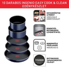 TEFAL 10db-os Ingenio Easy Cook & Clean főzőedény készlet L1579102