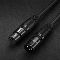 Ugreen AV130 XLR kábel F/M 3m, fekete