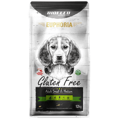 BIOFEED Euphoria Gluténmentes Small & Medium Kis És Közepes Fajtájú Kutyák Számára 12 Kg-Os Bárányhússal