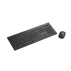Multimedia 2.4GHZ wireless combo-set, keyboard 105 keys, slim and brushed finish design, chocolate key caps, HU layout (black); mouse adjustable DPI 800-1200-1600, 3 buttons (black) (CNS-HSETW4-HU)