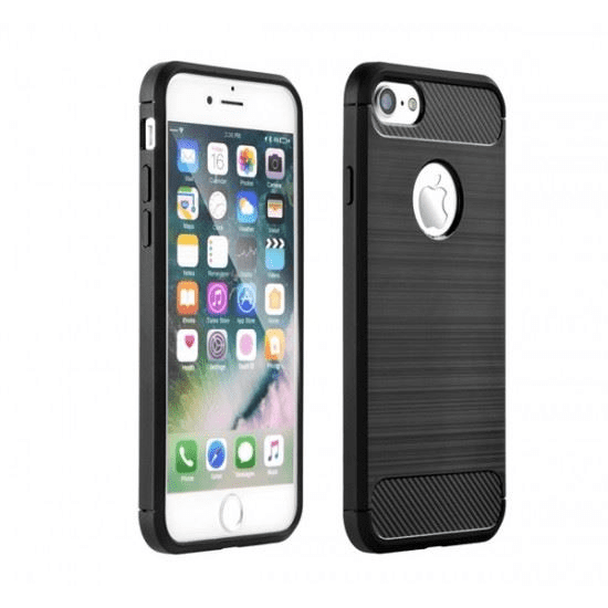 FORCELL Carbon Apple iPhone 6/6S hátlaptok fekete (21193) (forcell21193)