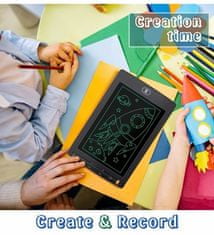 JOJOY® Digitális rajztábla, LCD rajztábla fekete digitális rajztábla gyerekeknek, 22 cm-es grafikus tablet | WHIZZPAD