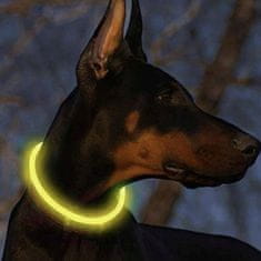 Purlov 21631 LED világító nyakörv macskáknak és kutyáknak 70 cm sárga