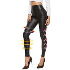 VIVVA® Alakformáló nadrág, magasderekű alakformáló leggings, L/XL méretű műbőr leggings | NEROFIT