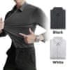 Vasalásmentes férfi ing, elegáns ing slim fit kivitelben, fekete ing S/M méretben, hétköznapi, vagy alkalmi viseletre | BRILLSHIRT