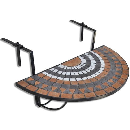 Vidaxl mozaik felakasztható erkély asztal