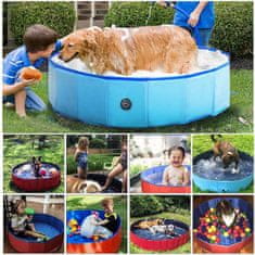 HOME & MARKER® Összecsukható medence, nyári gyerekmedence, medence kutyáknak és gyerekeknek is, tartós szögletes medence| FOLDIPOOL