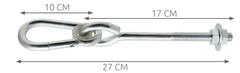 Gardlov ISO 4571 Lengőhorog 140mm - horganyzott egyenes karabiner