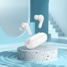 TKG Headset: HOCO ENC EW39 - fehér bluetooth headset, töltő tokkal