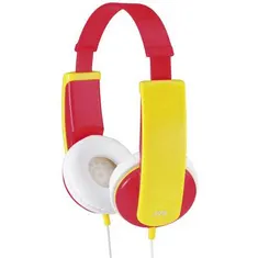 Fejhallgató gyermekeknek, hangerőszabályozóval, piros/sárga, HA-KD5-VE (HA-KD5-R-E)