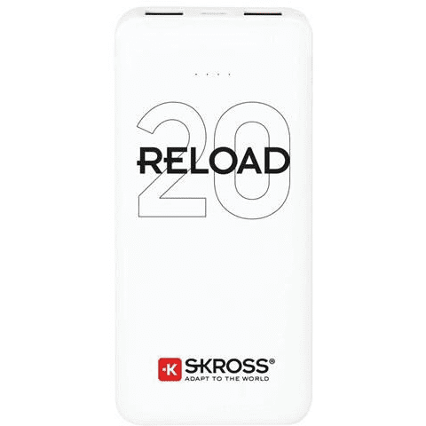 Skross Reload20 20Ah Power Bank USB/microUSB kábellel, két kimenettel (RELOAD20 / 1.400140) (RELOAD20)