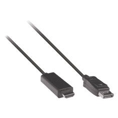 Valueline DisplayPort - HDMI kábel, 3 m, fekete (VLCP37100B30) (VLCP37100B30)