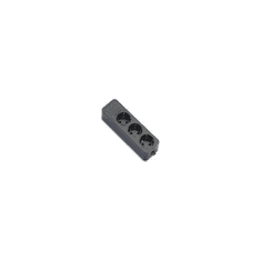 Famatel 16A-250V hármas földelt szerelhető elosztó fekete (2503-N) (2503-N)