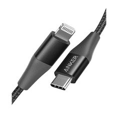 Anker PowerLine+ II USB-C - LTG 0.9m fekete (A8652H11) (A8652H11)