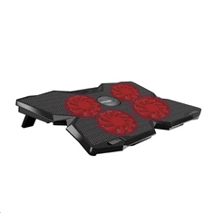 Promate AirBase-3 ergonomikus gamer laptop hűtőpad (CPDAIRBASE3BK) (CPDAIRBASE3BK)