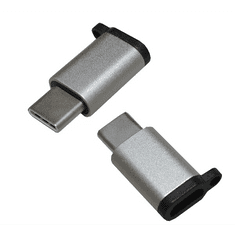 gigapack Adapter (microUSB - Type-C, töltéshez, adatátvitel) EZÜST (5996457581450)