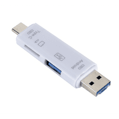 gigapack Adapter 5in1 (USB/microUSB/Type-C, OTG, microSD / pendrive olvasó) FEHÉR (5996591070520)