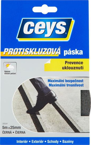 Ceys Csúszásgátló szalag CEYS fekete 25mmx5m