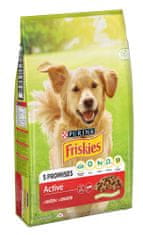 Friskies dog adult ACTIVE, felnőtt kutya, marhahús, 10 kg