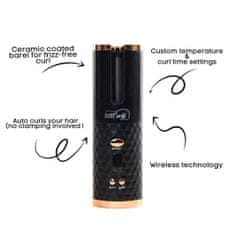 FRILLA® Automata hajgöndörítő, vezeték nélküli hajformázó, hajcsavaró 6 hőfokozattal, újratölthető akkumulátorral | CURLBLISS