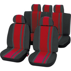 Unitec Autó üléshuzat készlet, 14 részes, piros/fekete, (84958)
