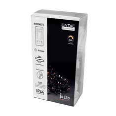 ENTAC Christmas IP44 50 LED fényfüzér Multicolor 4m távirányítóval (ECL-IR-50MC) (ECL-IR-50MC)