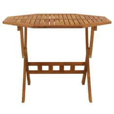Vidaxl tömör akácfa összecsukható kerti asztal 90 x 75 cm 319672