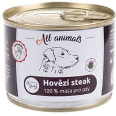 All Animals cons. for dogs marhahús steak 200g