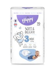 Bella Happy Soft&Delicate Midi 5-9 kg Big Pack, 70 db
