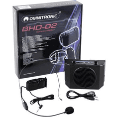 Omnitronic Övön hordható mikrofonos erősítő, aktív hangszóró, BHD-02 (11038882)