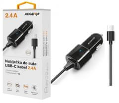 Aligator Alligátor autós töltő USB-C USB TCH 2.4A fekete