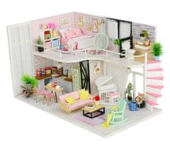 Dvěděti Gyermek miniatűr ház House of Anne's Pink Melody háza