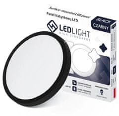 Ledlight 2598 LED mennyezeti lámpa 18 W, 1650lm, 3000K (meleg fehér), 21,3 cm fekete