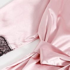 Mormark Női hálóruha, 4 részes, fekete és rózsaszín kombináció - LUXESET